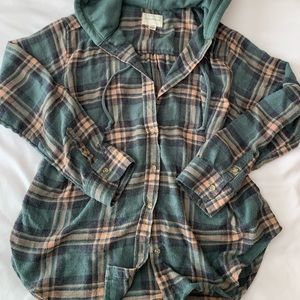 AE Hooded Boyfriend Flannel